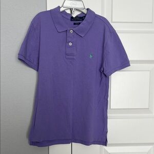 Ralph Lauren Violet Polo with Teal Emblem